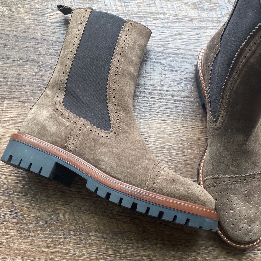 Brown Suede Boots made in Spain
